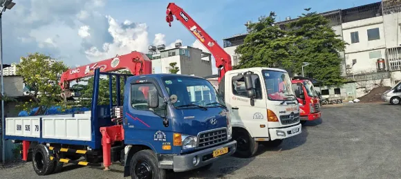 Thuê xe cẩu 10 tấn chở máy biến áp | Vận Tải Hữu Nguyên
